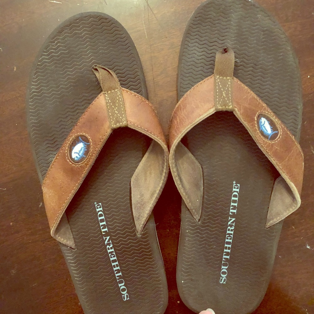 Men’s Southern Tide Leather Sandals Flip sz 9 nine